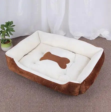 Pet Large Dog Bed Warm House Candy-colored Square Nest