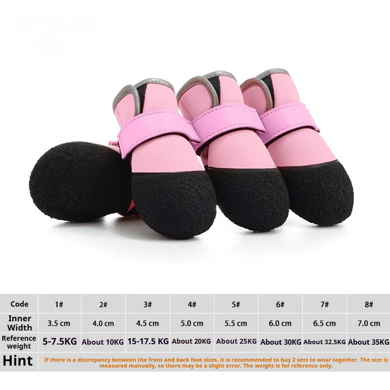 Outdoor Walk Dogs Shoes Waterproof  Durable Breathable Labrador Running