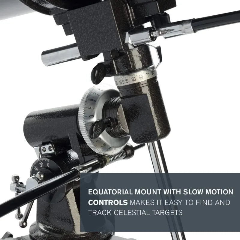 PowerSeeker 127EQ Telescope with Bonus Smartphone Adapter – Manual German Equatorial Telescope for Beginners - Best
