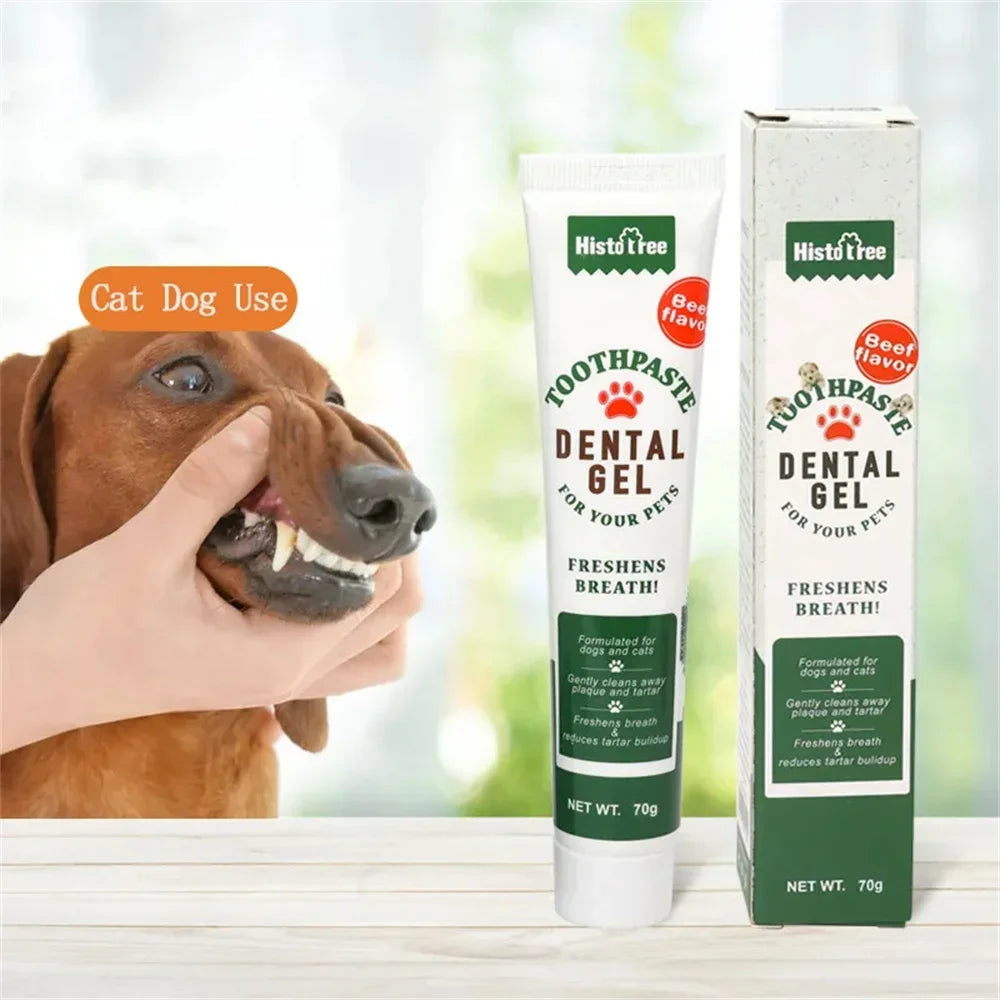 NEW Pet Dog Tootpaste Cleaning Supplies Vanilla Beef Flavor Pet Cat Dog Toothpaste