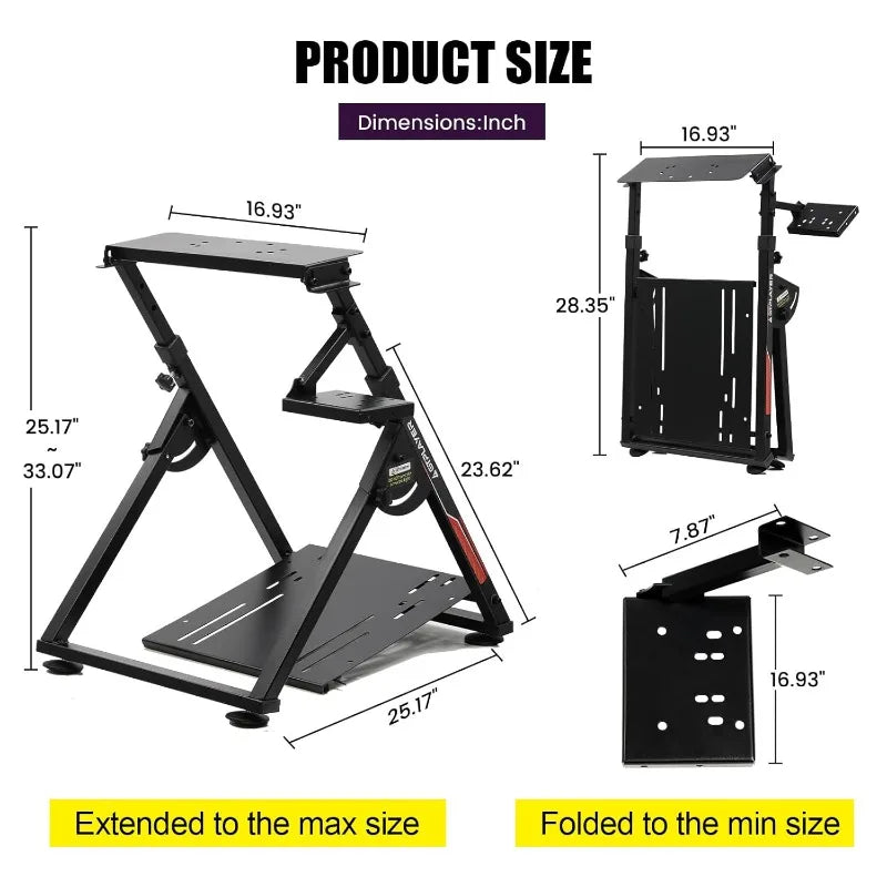 Sim Racing Wheel Stand Simulator Cockpit Wheel Stand Racing Steering Shifter Mount Fit For G25 G27 G29 G920 G923