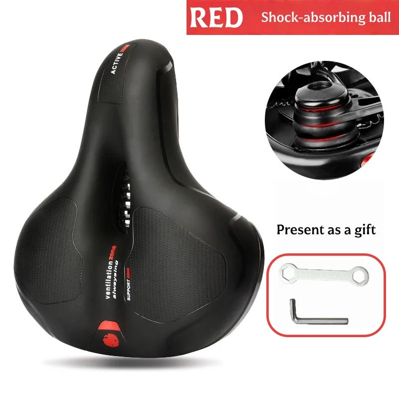 Bicycle seat with shock absorption function, ergonomic and comfortable cushion, suitable for daily cycling and traveling.