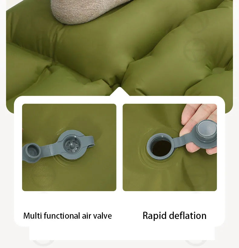 Camping Sleeping Pad Ultralight Camping Mat With Pillow Inflatable Mattress  Hiking Compact For Backpacking Hiking
