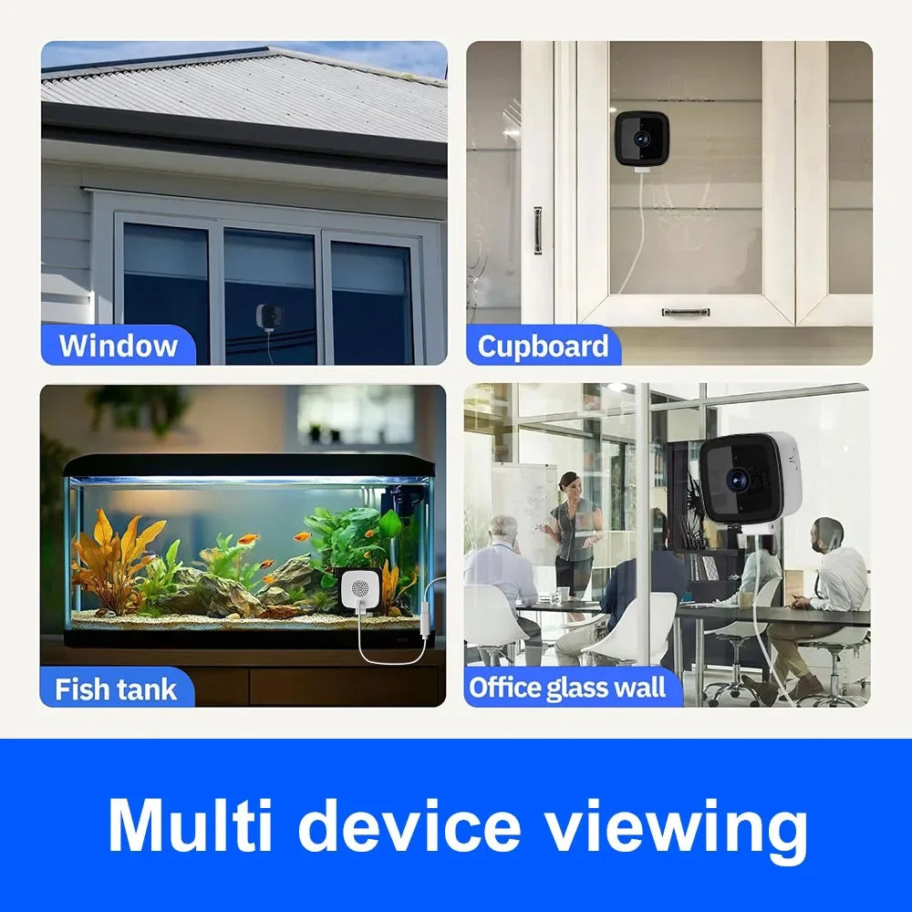 1080P WiFi Window Camera Full Color Night Vision Two-Way Audio Through Window Indoor Home Security Baby Monitor Camera