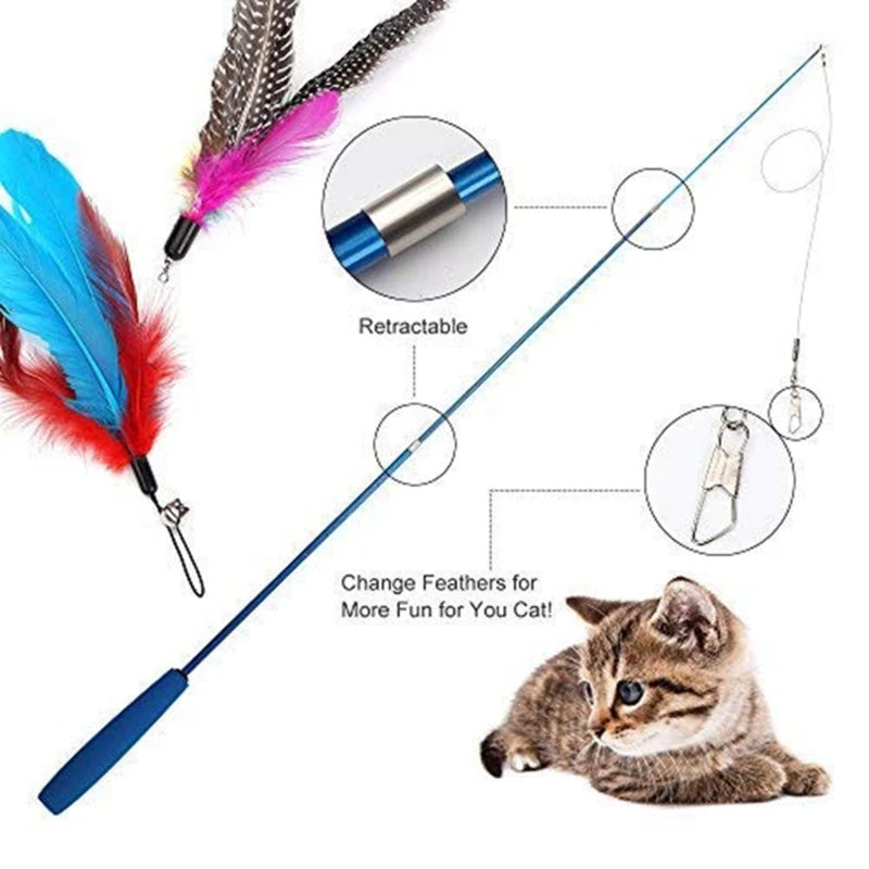 Pet Cat Toy Super Long Three Section
