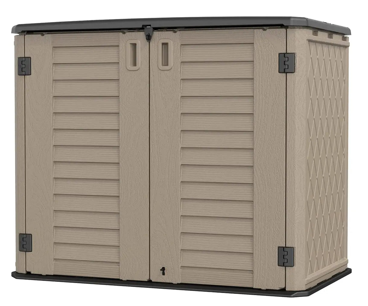Outdoor Storage Shed,57 Cu.ft Vertical Outdoor Storage Cabinet Waterproof, Outdoor Resin Tool Shed for Patio, Customized