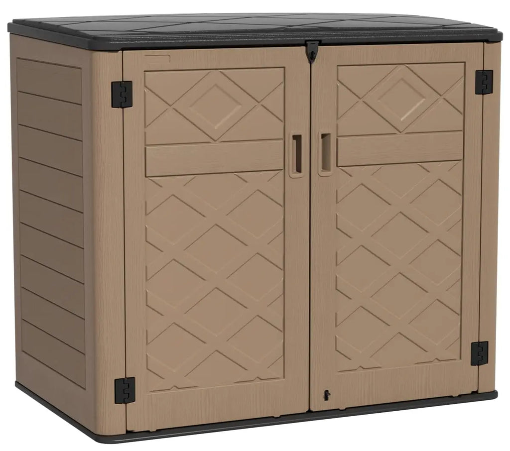 Outdoor Storage Shed,57 Cu.ft Vertical Outdoor Storage Cabinet Waterproof, Outdoor Resin Tool Shed for Patio, Customized