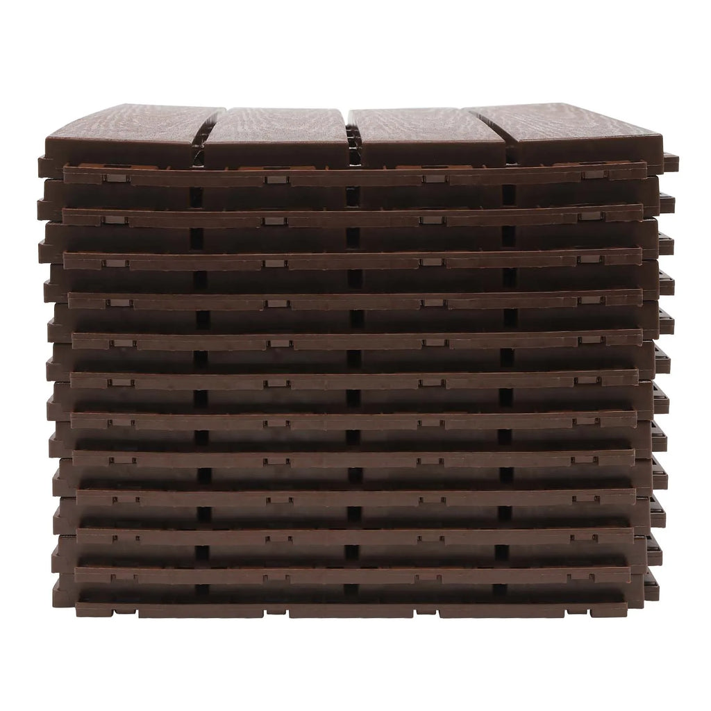 Balcony Flooring – 12-Pack Interlocking Deck Tiles – 12 x 12-inch Floor Tiles – Flooring for Balcony, Patio, Porch
