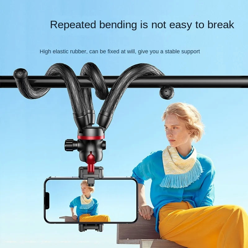 2025 new Flexible Octopus DSLR 2in1 Design Tripod With Phone Holder Side Cold Shoe 1/4'' Screw