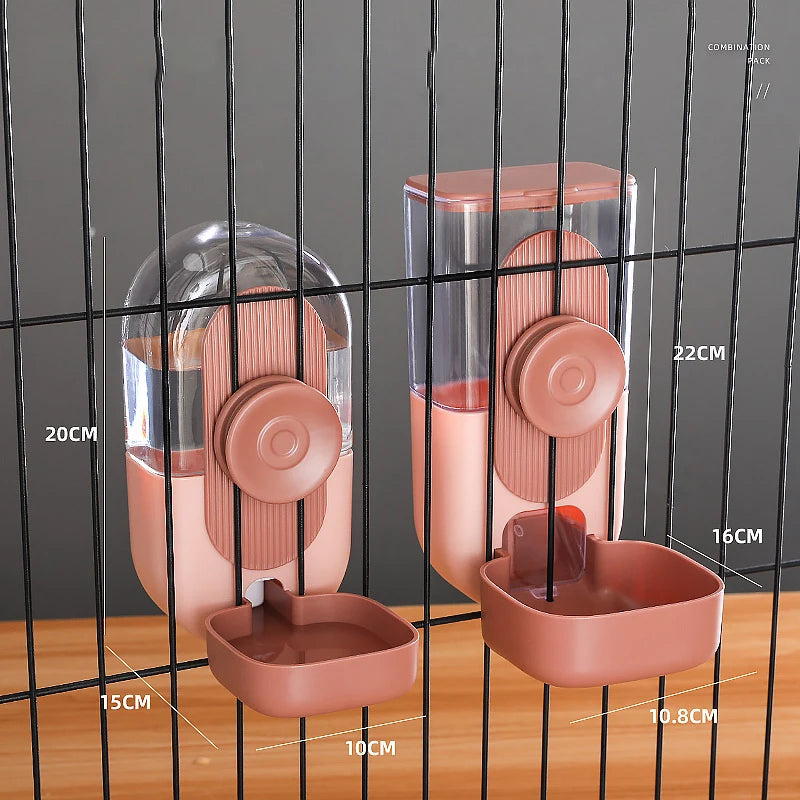 HOOPET Automatic Pet Bowls Cage Hanging Feeder Pet Water Bottle Food Container Dispenser Bowl for Puppy Cat  Pet Feeding Product