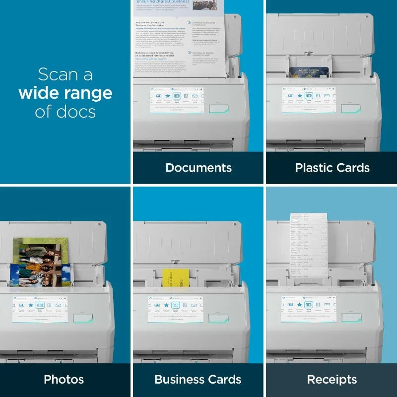 IX2500 Wireless Or USB High-Speed Cloud Enabled Document, Photo & Receipt Scanner With Large 5" Touchscreen And 100