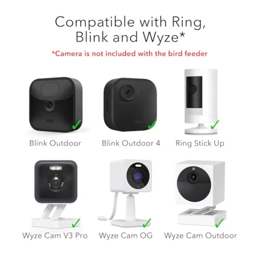 Bird Feeder Camera Case Compatible with Blink Wyze and Ring Security Cameras Including Blink Outdoor 4 Wyze Cam OG and Ring Sti