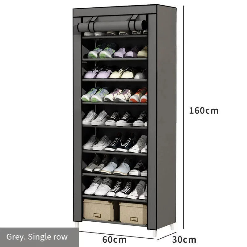 Multi-layerDoor Shoe Rack Dust Cover Home Closet Storage Organizer Durable Easy to Install for Bedroom and Wardrobe Organization