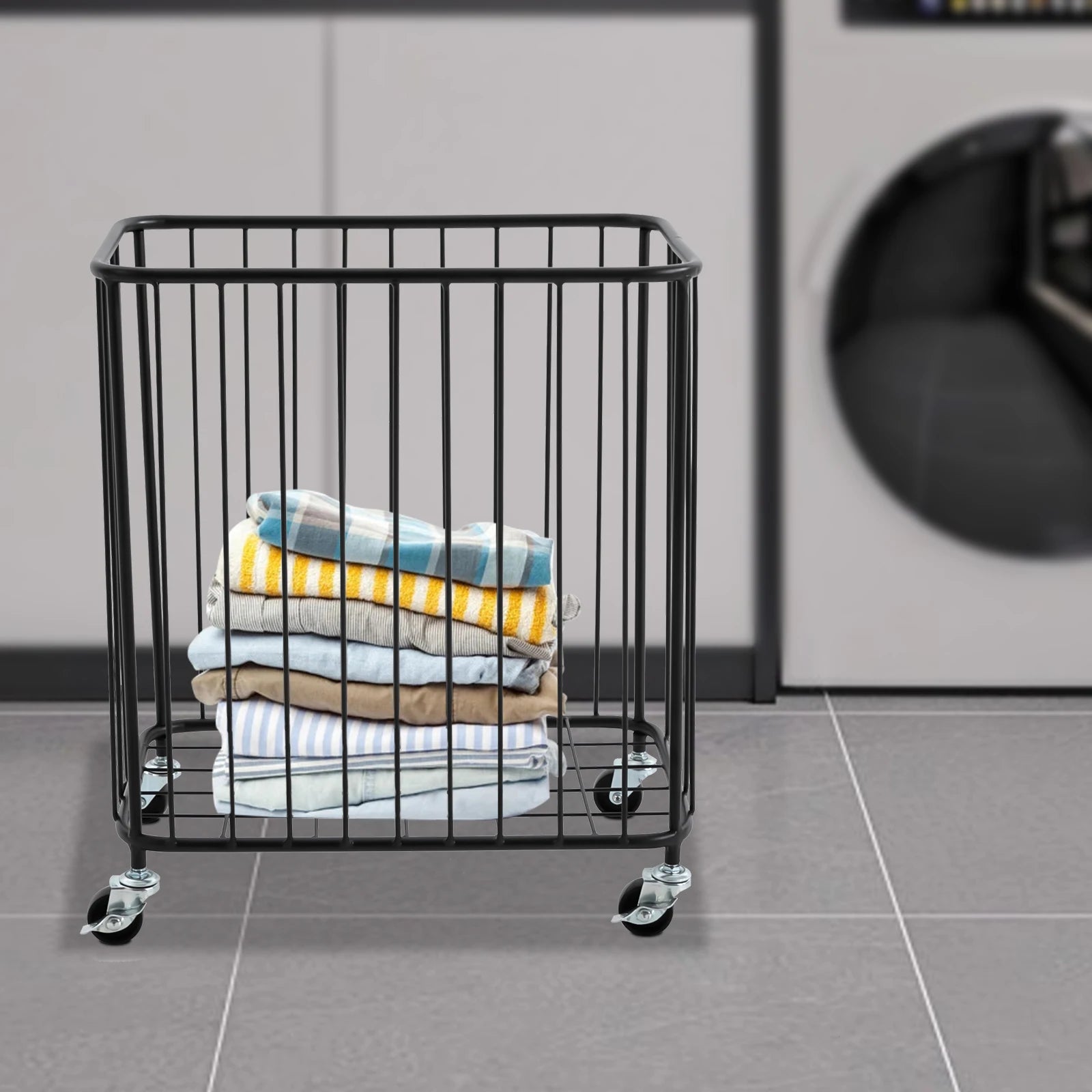Laundry Hamper with Wheels Large-size