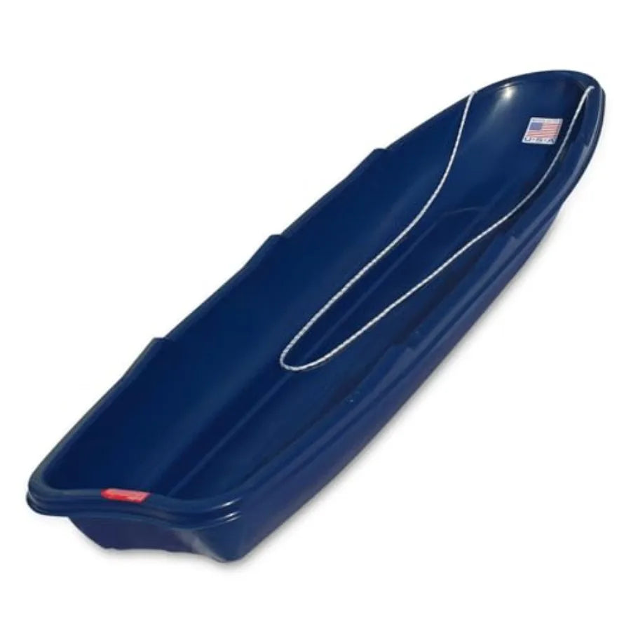 Winter Trek 3-Person Large Snow Sled 5.5 ft Heavy-Duty Plastic Toboggan Pull Sled for Downhill Fun Utility Ice F