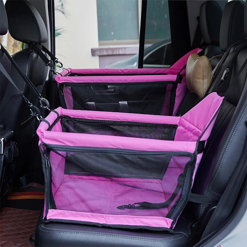 Dog Car Seat,Scratch Proof Durable Pet Booster Car Front Seat Puppy Safety Belt Stable Foldable Travel Pet Car Seat