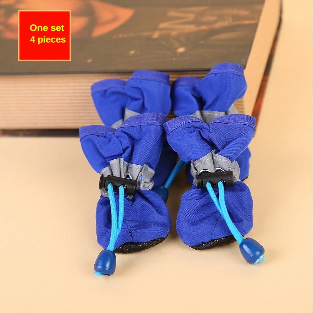 4pcs Water-Resistant Dog Shoes For Small Dogs - Protect Your Pet's Paws