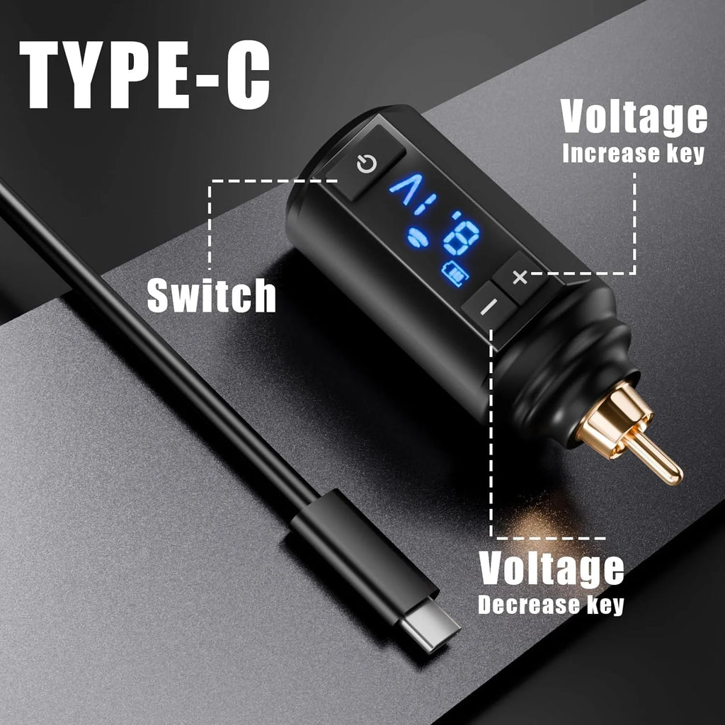 Tattoo Kit POSEIDON High Power Tattoo Pen Kit For Permanent Makeup Tattoo Machine Kit White Tattoo Power Supply Tattoo Gun Kit