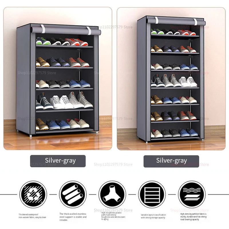 Multi-layerDoor Shoe Rack Dust Cover Home Closet Storage Organizer Durable Easy to Install for Bedroom and Wardrobe Organization