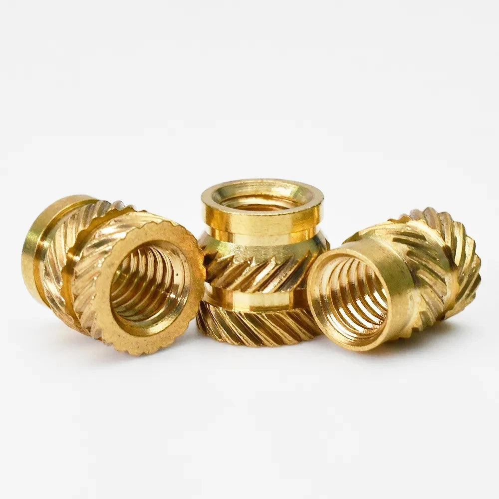 M2 M2.5 M3 M4 M5 M6 Brass Hot Melt Insert Knurled Nut Thread Heat Molding Double Twill Injection Embedment Nut For 3D Printer