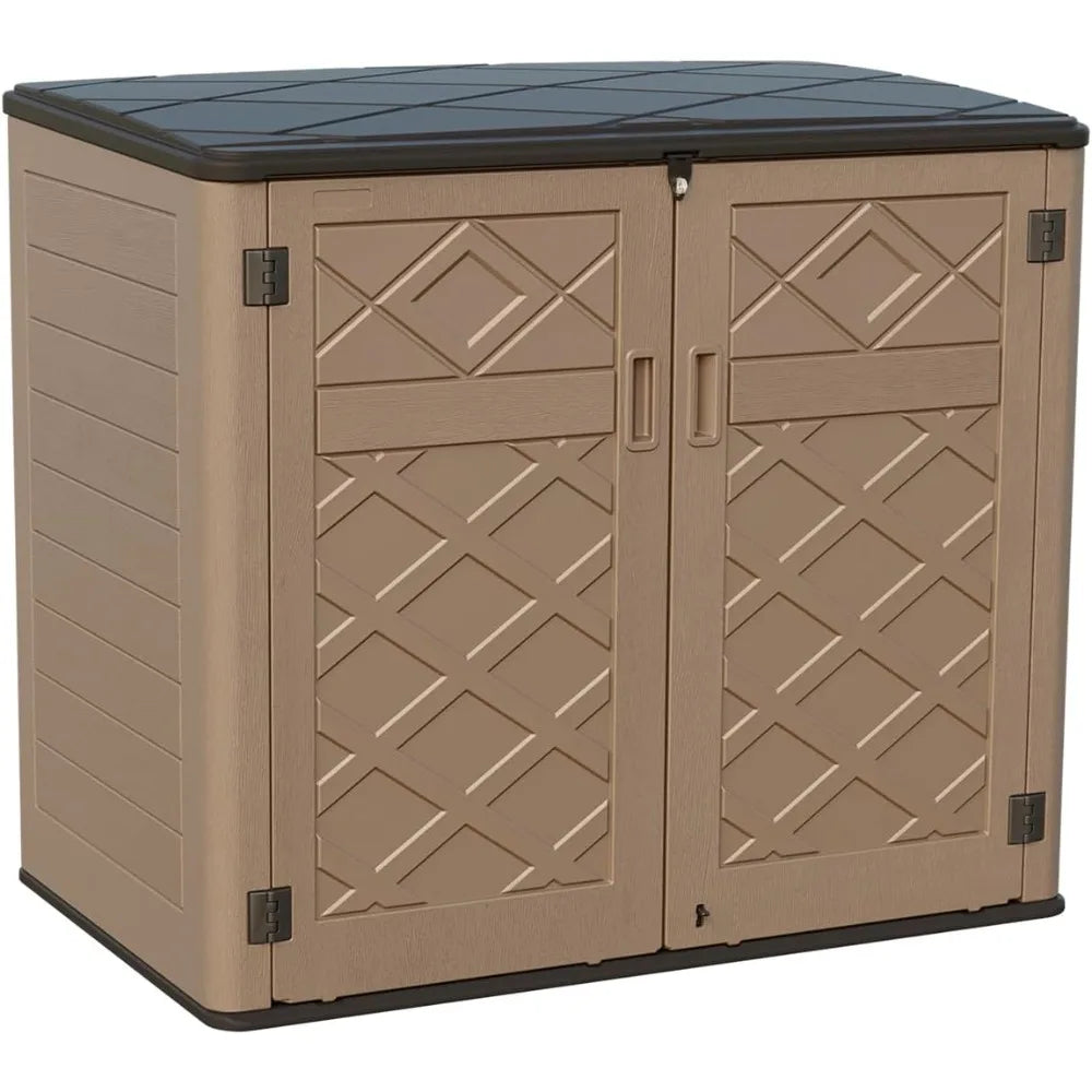 Larger Outdoor Storage Shed Weather Resistance, Resin Sheds & Outdoor Storage for Garden, Patios, Backyards, 48 Cu.Ft Tool Shed