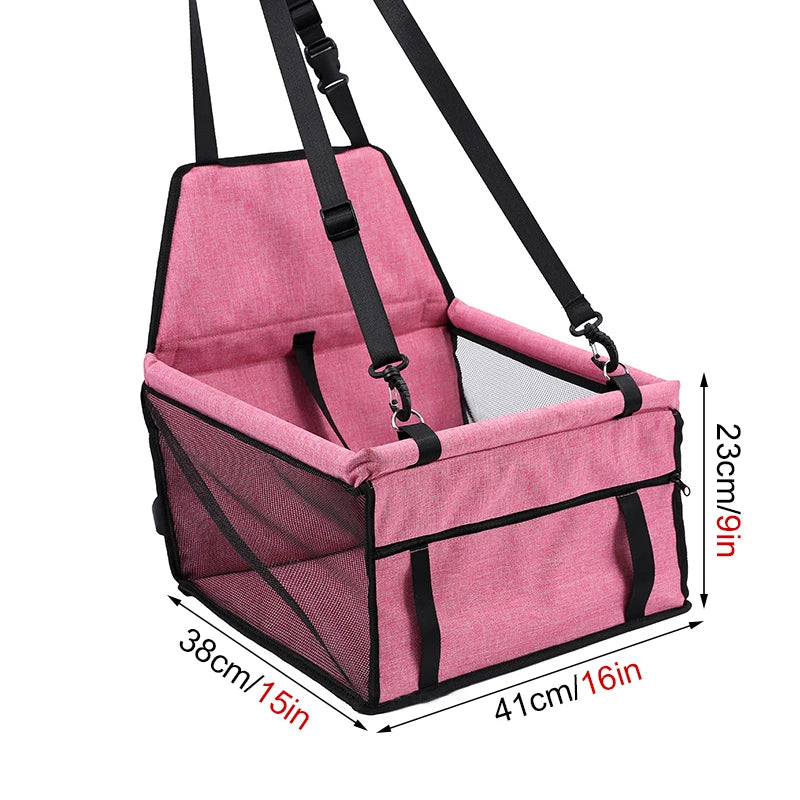 Dog Car Seat,Scratch Proof Durable Pet Booster Car Front Seat Puppy Safety Belt Stable Foldable Travel Pet Car Seat
