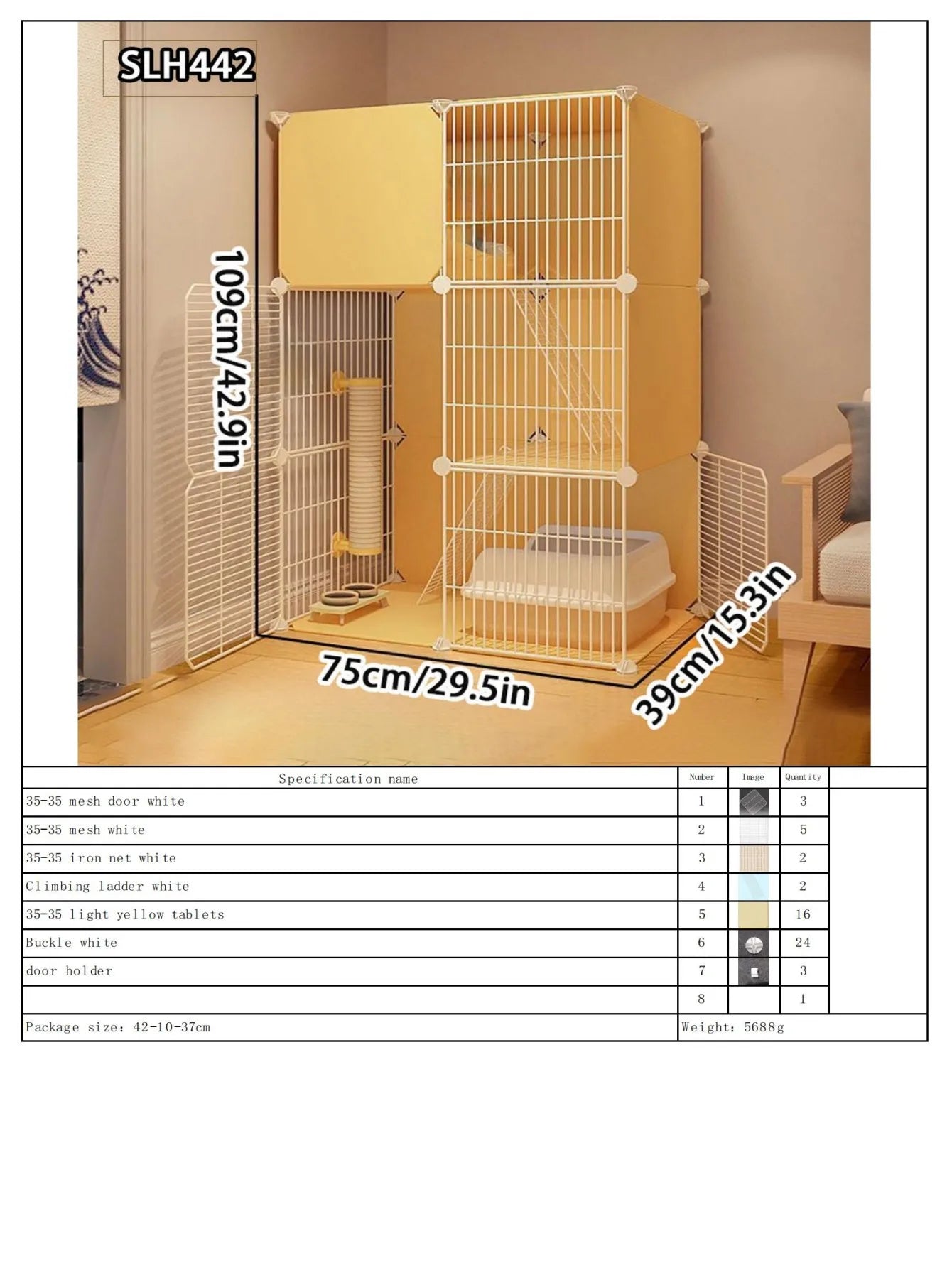 Large Indoor Pet Pet Pet Activities Free Space Big Cat Cage Home Small Pet Villa