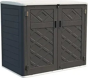 Larger Outdoor Storage Shed Weather Resistance, Resin Sheds & Outdoor Storage for Garden, Patios, Backyards, 48 Cu.Ft Tool Shed