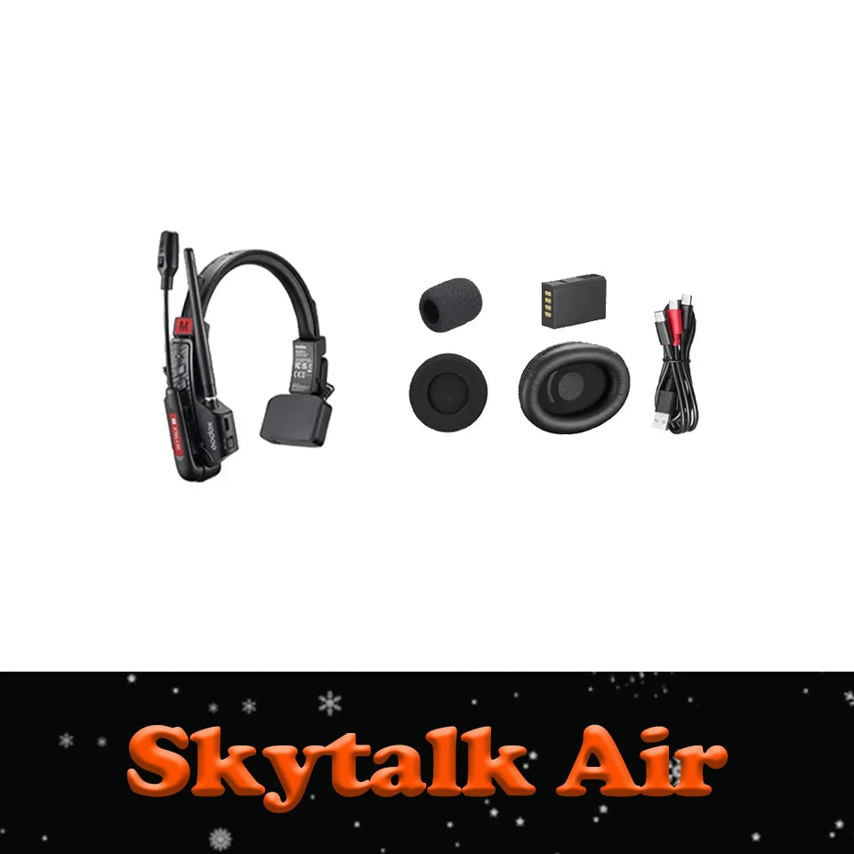 Godox SKYTALK AIR Wireless Microphone with Real Time Monitoring 2.4G Full Duplex Wireless Intercom System for Live Streaming