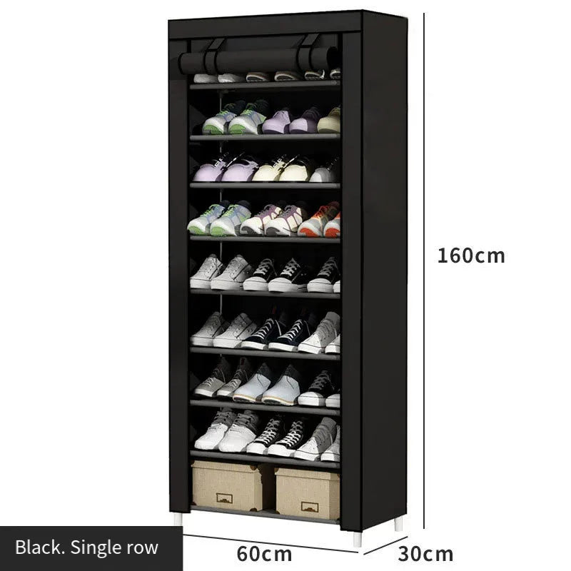 Multi-layerDoor Shoe Rack Dust Cover Home Closet Storage Organizer Durable Easy to Install for Bedroom and Wardrobe Organization