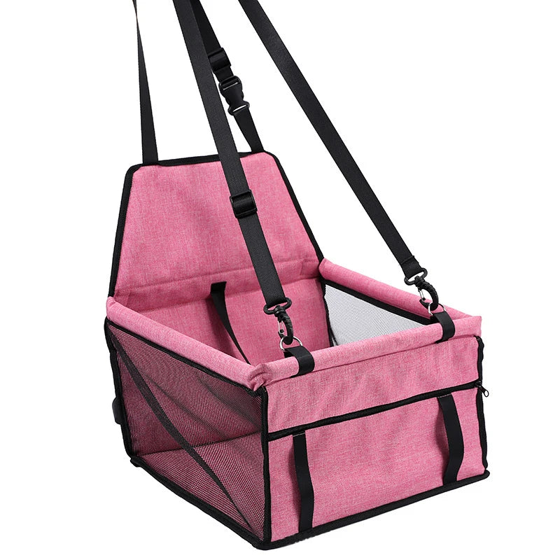 Dog Car Seat,Scratch Proof Durable Pet Booster Car Front Seat Puppy Safety Belt Stable Foldable Travel Pet Car Seat