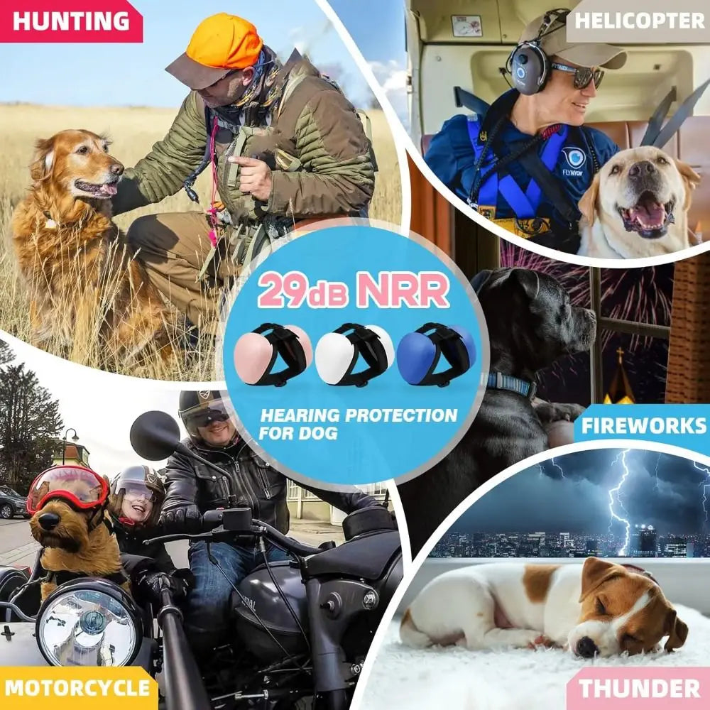 Noise Protection Dog Ear Muffs Hearing Protection Soundproof Pet Earmuff Comfortable 29dB NRR Puppy Ear Shield