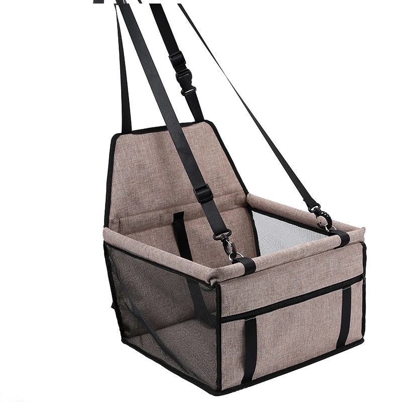 Dog Car Seat,Scratch Proof Durable Pet Booster Car Front Seat Puppy Safety Belt Stable Foldable Travel Pet Car Seat