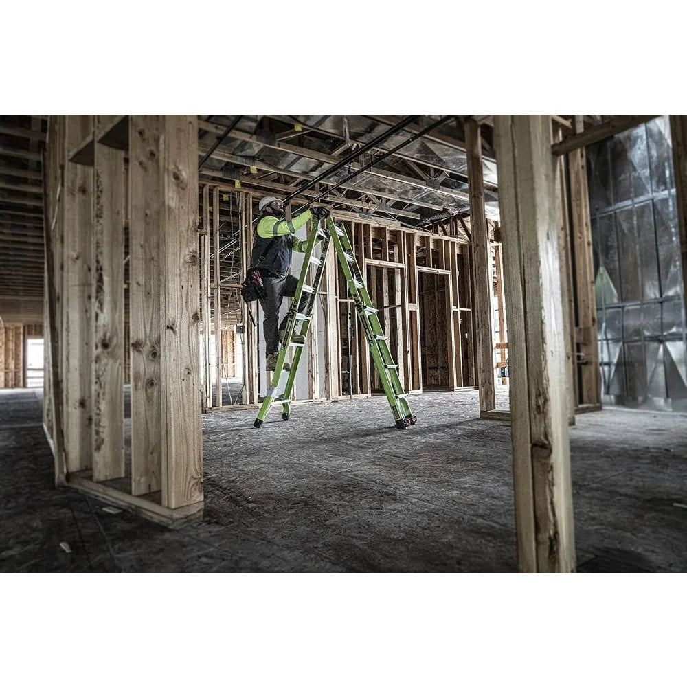 Ladder Systems Conquest 2.0, M17, 17ft, Multi-Position Ladder, Fiberglass, Type 1A, 300 lbs Weight Rating, (17117-001)