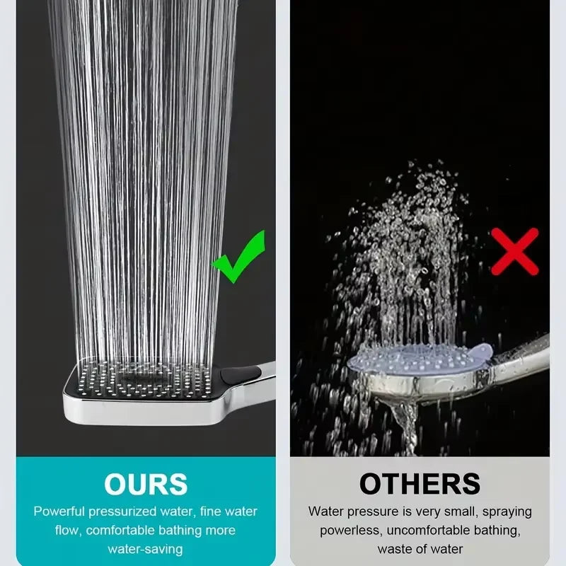 Adjustable Shower Head With 3 Modes Large Flow Shower Head High Pressure Water Saving Shower Faucet Bathroom Accessories