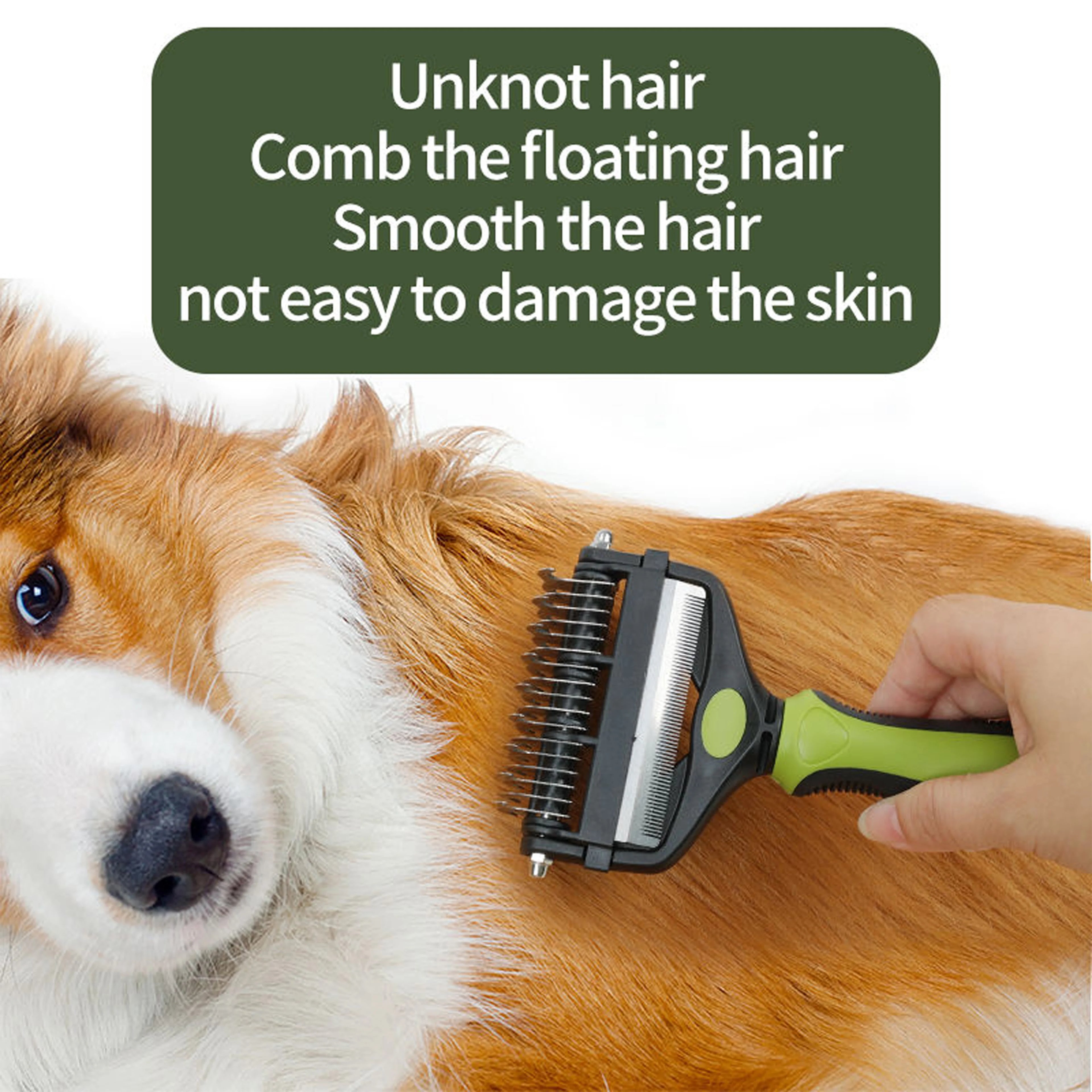 Raymax 3 In 1 Pet Deshedding Brush Dog Hair Remover Pet Fur Knot Cutter Puppy Cat Comb Brushes Dogs Grooming Shedding Supplies