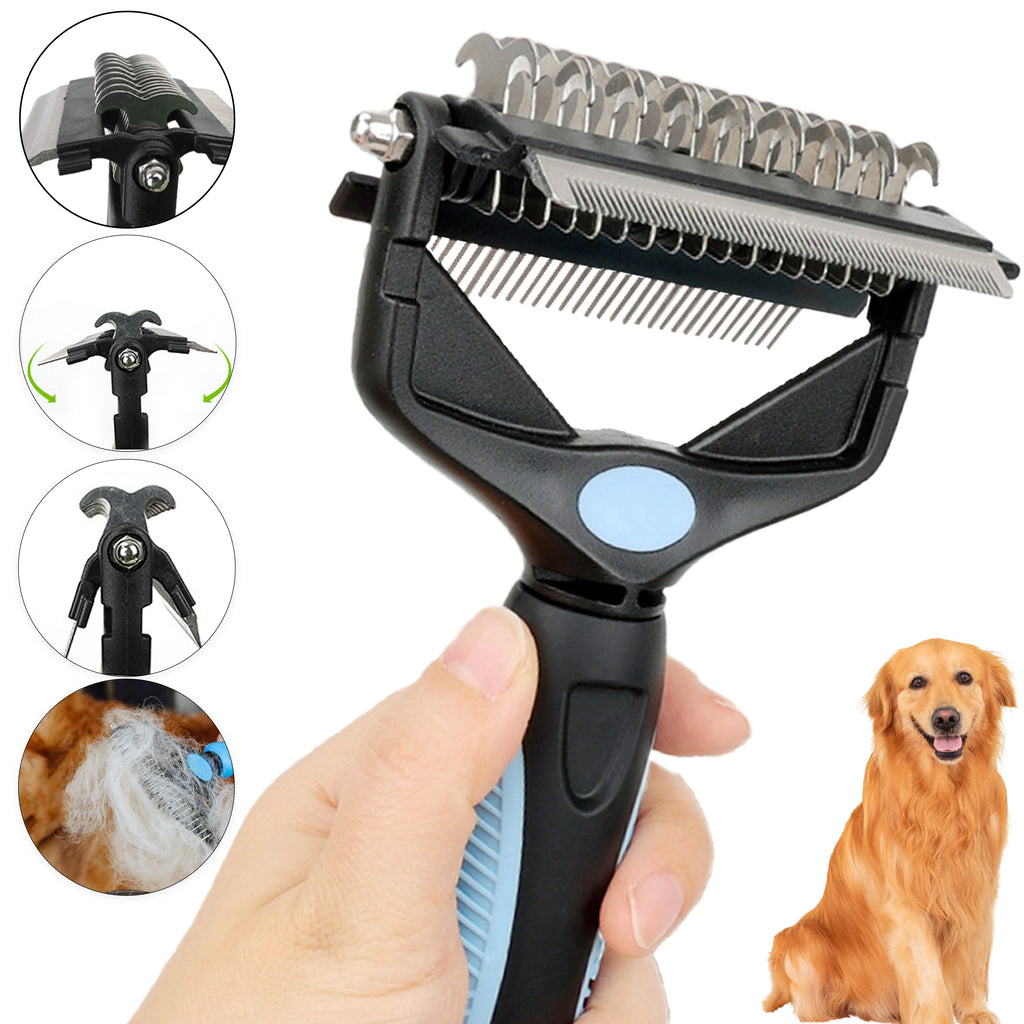 Raymax 3 In 1 Pet Deshedding Brush Dog Hair Remover Pet Fur Knot Cutter Puppy Cat Comb Brushes Dogs Grooming Shedding Supplies