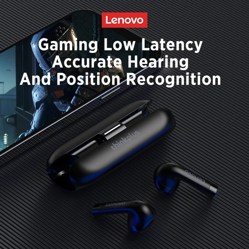 Choice Lenovo TW60 Gaming Earphones TWS Bluetooth Low Latency Headset HD Call Noise Reduction with Mic Pro 6 Music Headphones