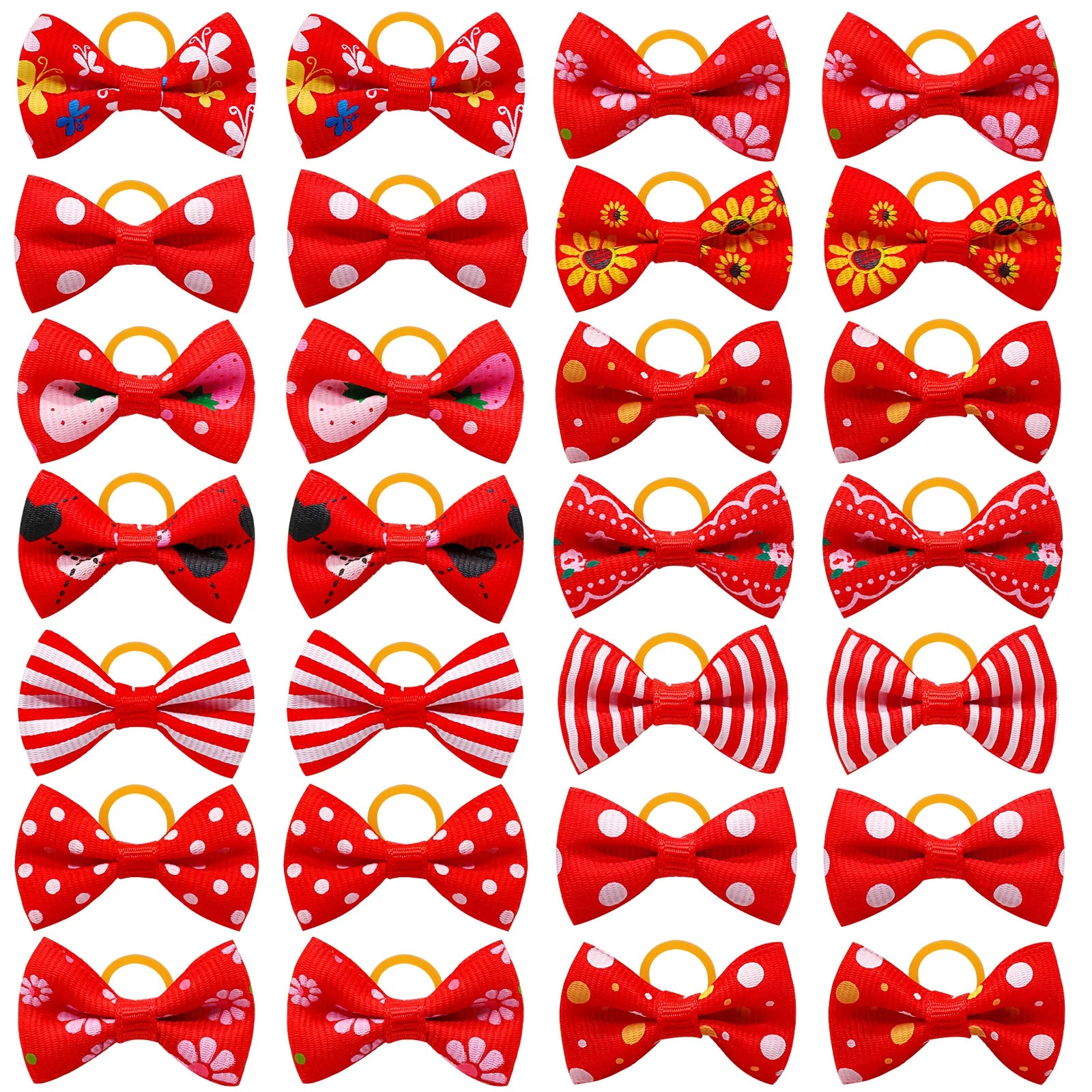 10/20/30PCS Pet Hair Accessories Bows Puppy  Grooming Bows Mix Colours Decorate Hair for Small Dog Hair Rubber Band Dog Supplier