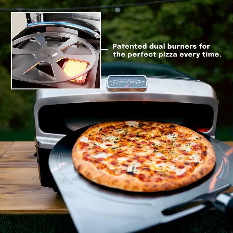 Versa 16 Propane Gas Outdoor Pizza Oven With Rotating Cooking Stone | Portable Appliance For All Kitchens