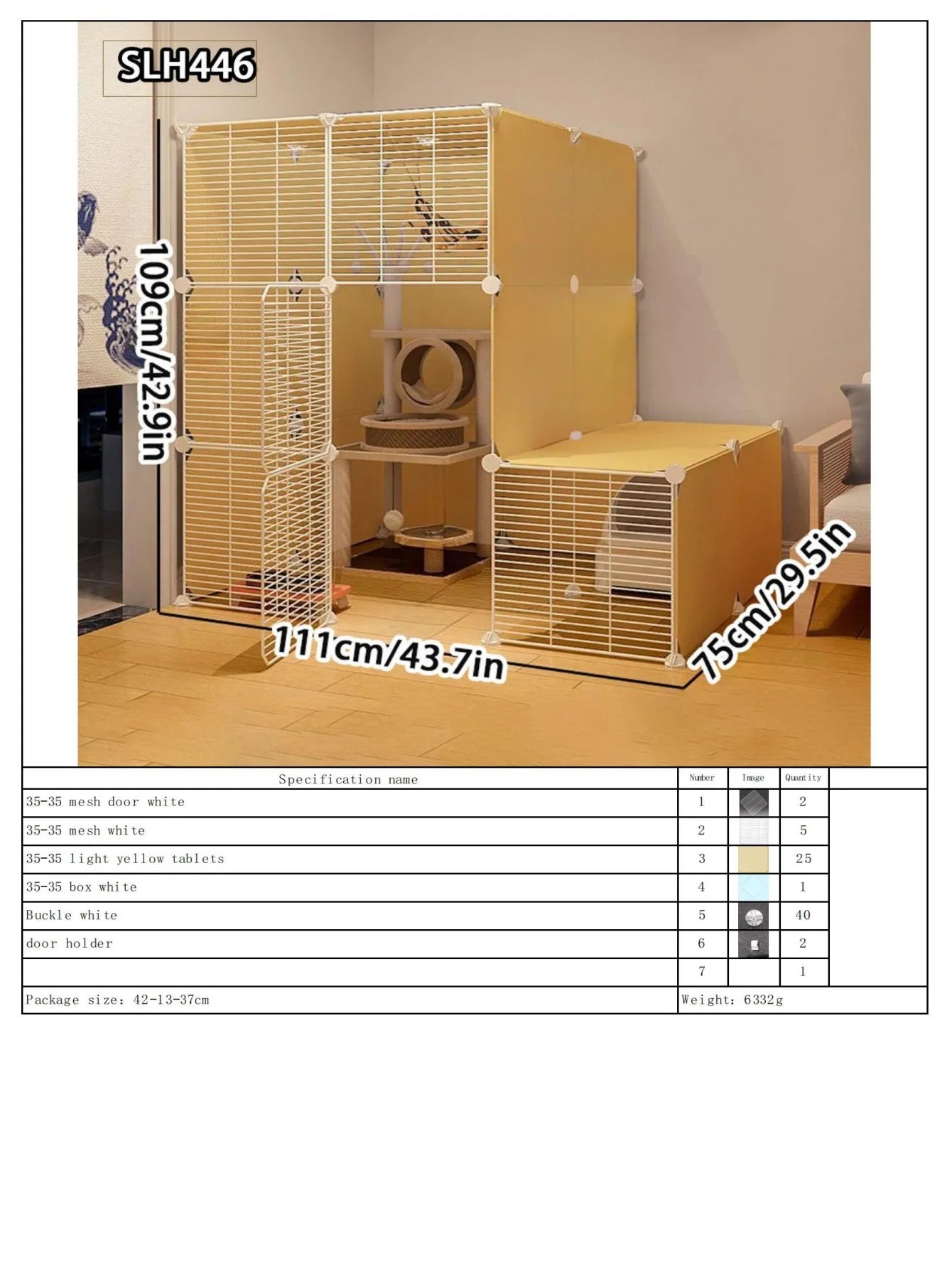 Large Indoor Pet Pet Pet Activities Free Space Big Cat Cage Home Small Pet Villa