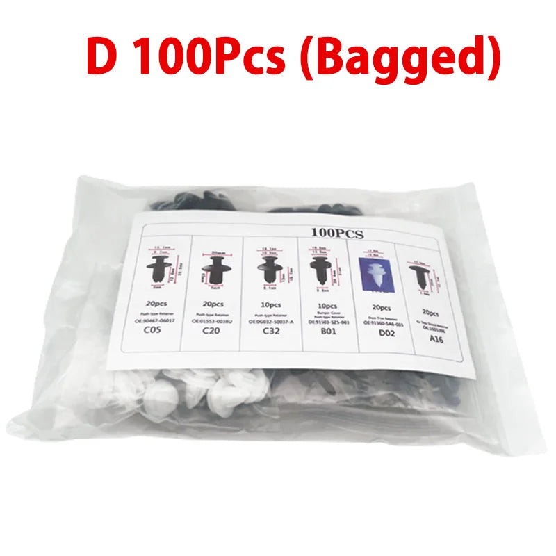 Auto Fastener Clip Mixed Car Body Push Retainer Pin Rivet Bumper Door Trim Panel Fastener Kit Car Clips Box or Bag packaging