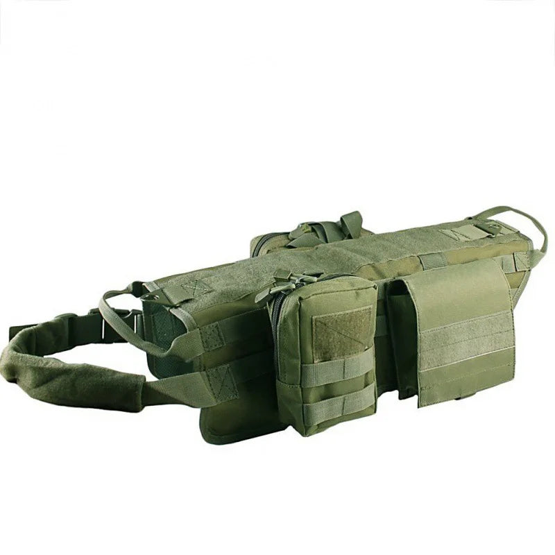 Tactical Vest Dog Clothing Large Dog Pet Chest Harness Vest Style Vest Detachable Outdoor Portable Comfortable Neck Protection