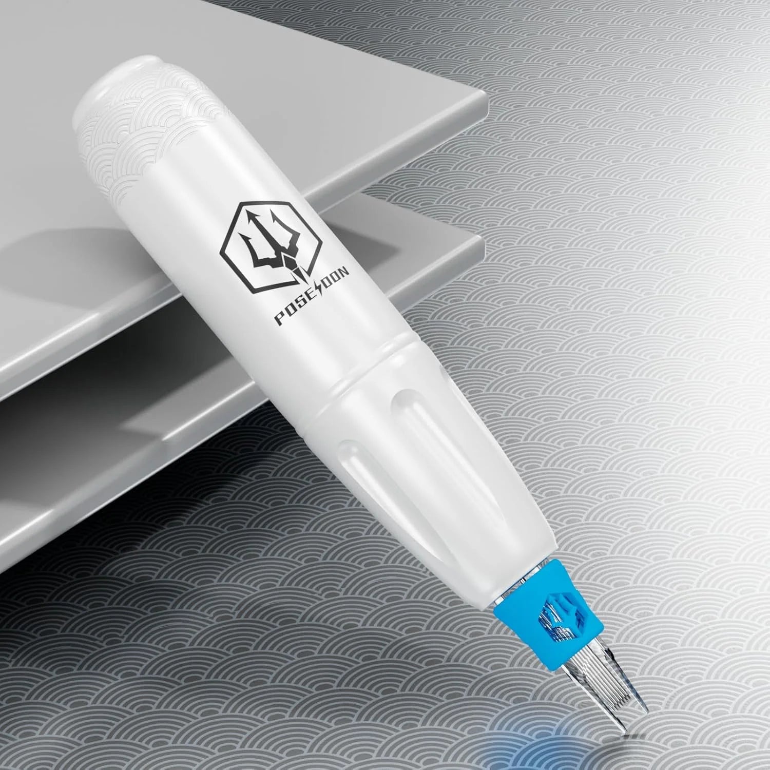Tattoo Kit POSEIDON High Power Tattoo Pen Kit For Permanent Makeup Tattoo Machine Kit White Tattoo Power Supply Tattoo Gun Kit