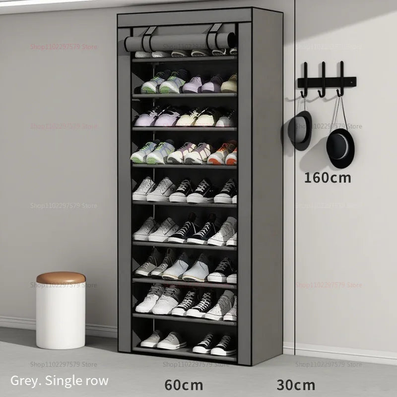 Multi-layerDoor Shoe Rack Dust Cover Home Closet Storage Organizer Durable Easy to Install for Bedroom and Wardrobe Organization