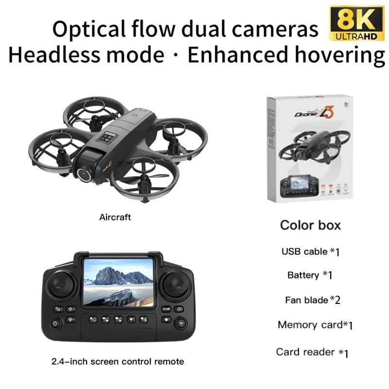 YL3 RC New Drone 2.4G 5G GPS Professional 8K High-definition Dual Camera aerial Control Quadcopter Toys airplane Gift for Boys ﻿