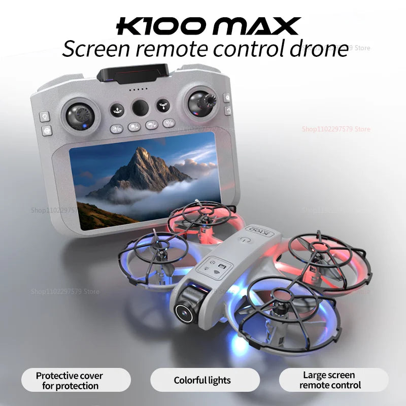 New K100 MAX GPS Drone Toy 8K Camera Large Screen Optical Flow HD Dual Camera Obstacle Avoidance Toy Gift Photography Quadcopter
