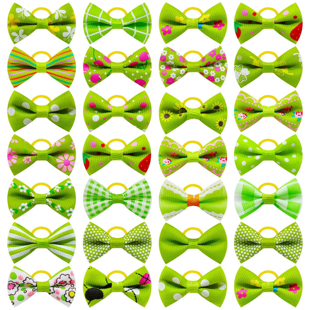 10/20/30PCS Pet Hair Accessories Bows Puppy  Grooming Bows Mix Colours Decorate Hair for Small Dog Hair Rubber Band Dog Supplier