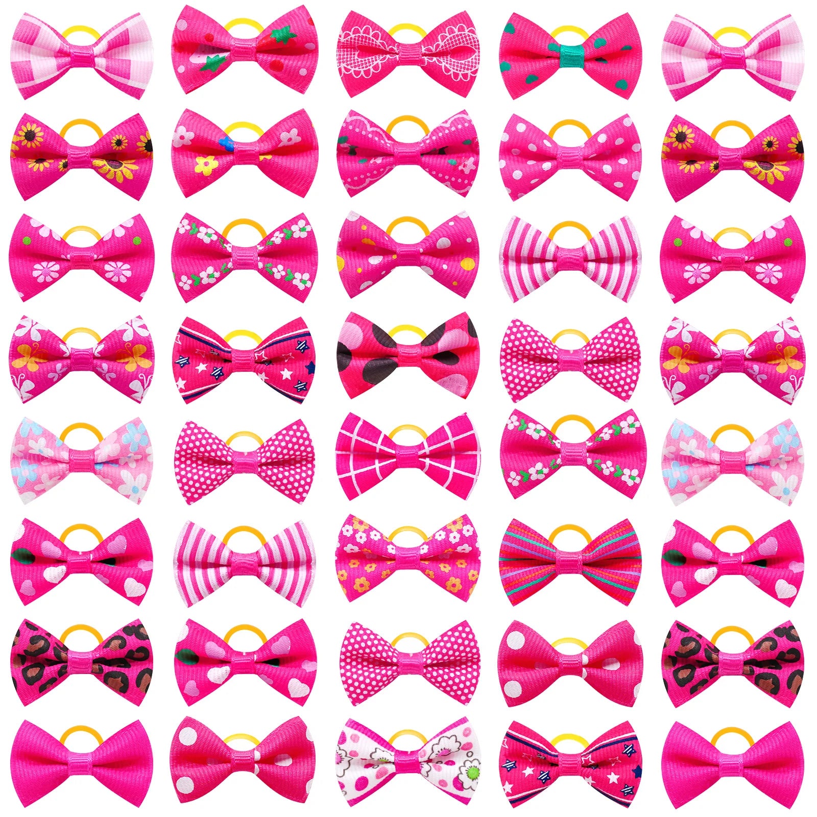 10/20/30PCS Pet Hair Accessories Bows Puppy  Grooming Bows Mix Colours Decorate Hair for Small Dog Hair Rubber Band Dog Supplier