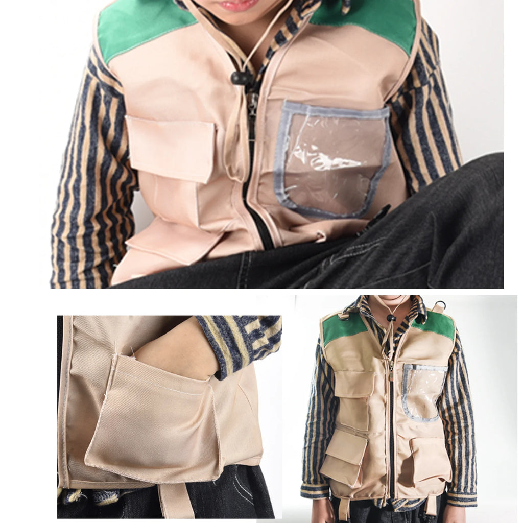 Children'S Outdoor Adventure Vest Set,Cosplay Role-Playing,Outdoor Adventurer Performance Clothing